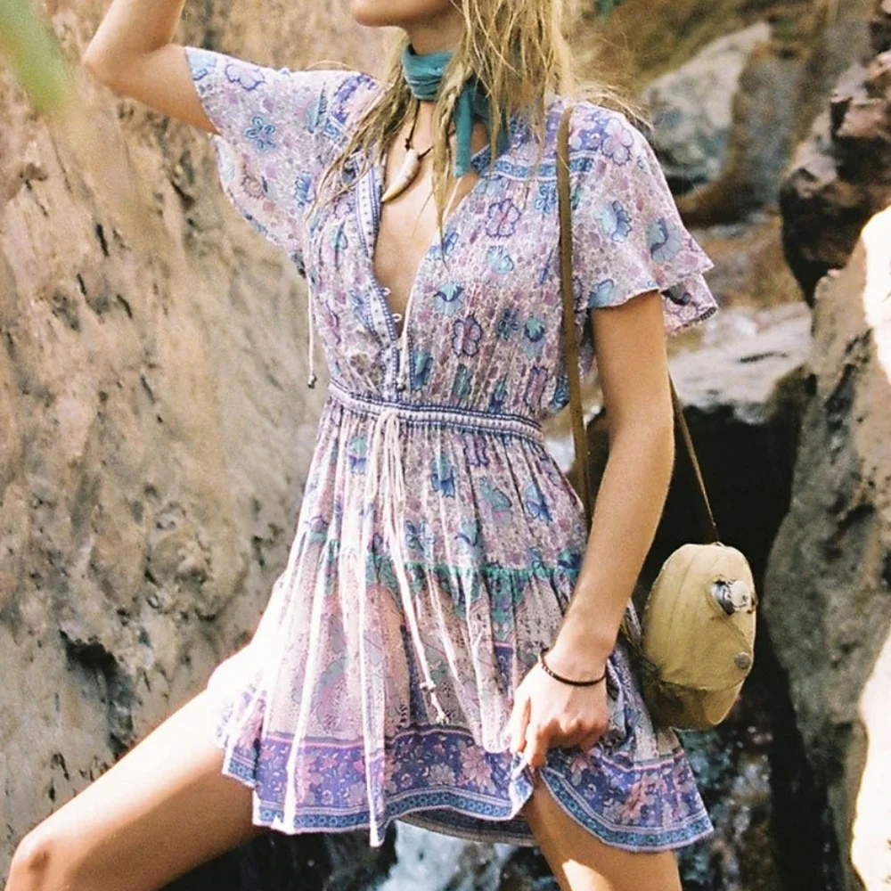 Spell designs poinciana playdress lilac wild thing lavender mini dress xxs play - Picture 10 of 16